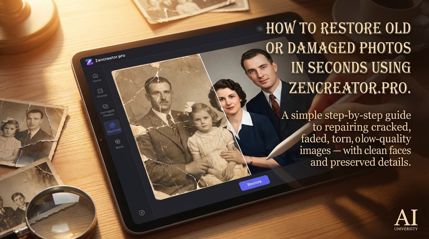 Restore old photos visual from the source page