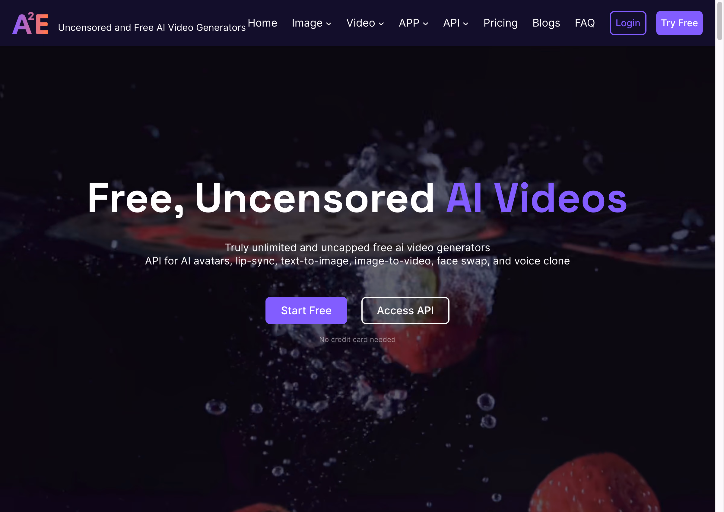 A2E AI visual from the best unrestricted video generator source page